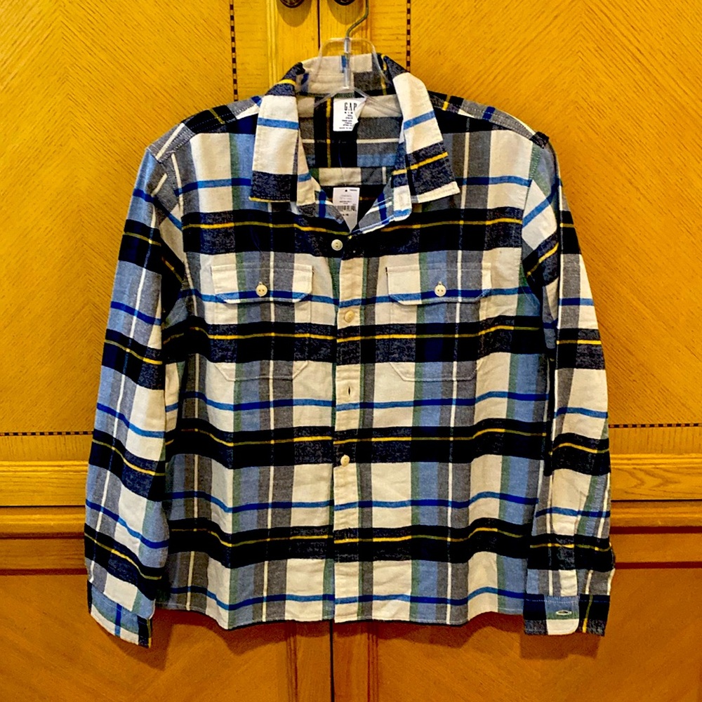 Gap Boys plaid button-up shirt